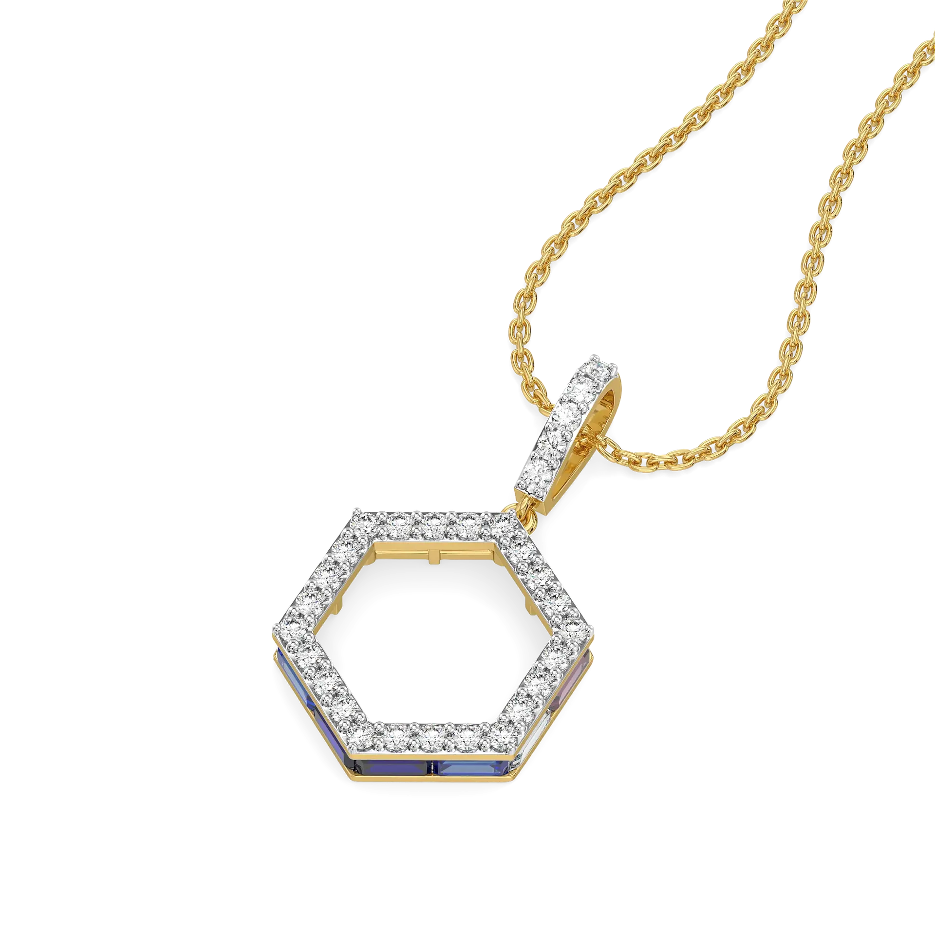 Offbeat Edge - Lab Diamond Pendant — image 1