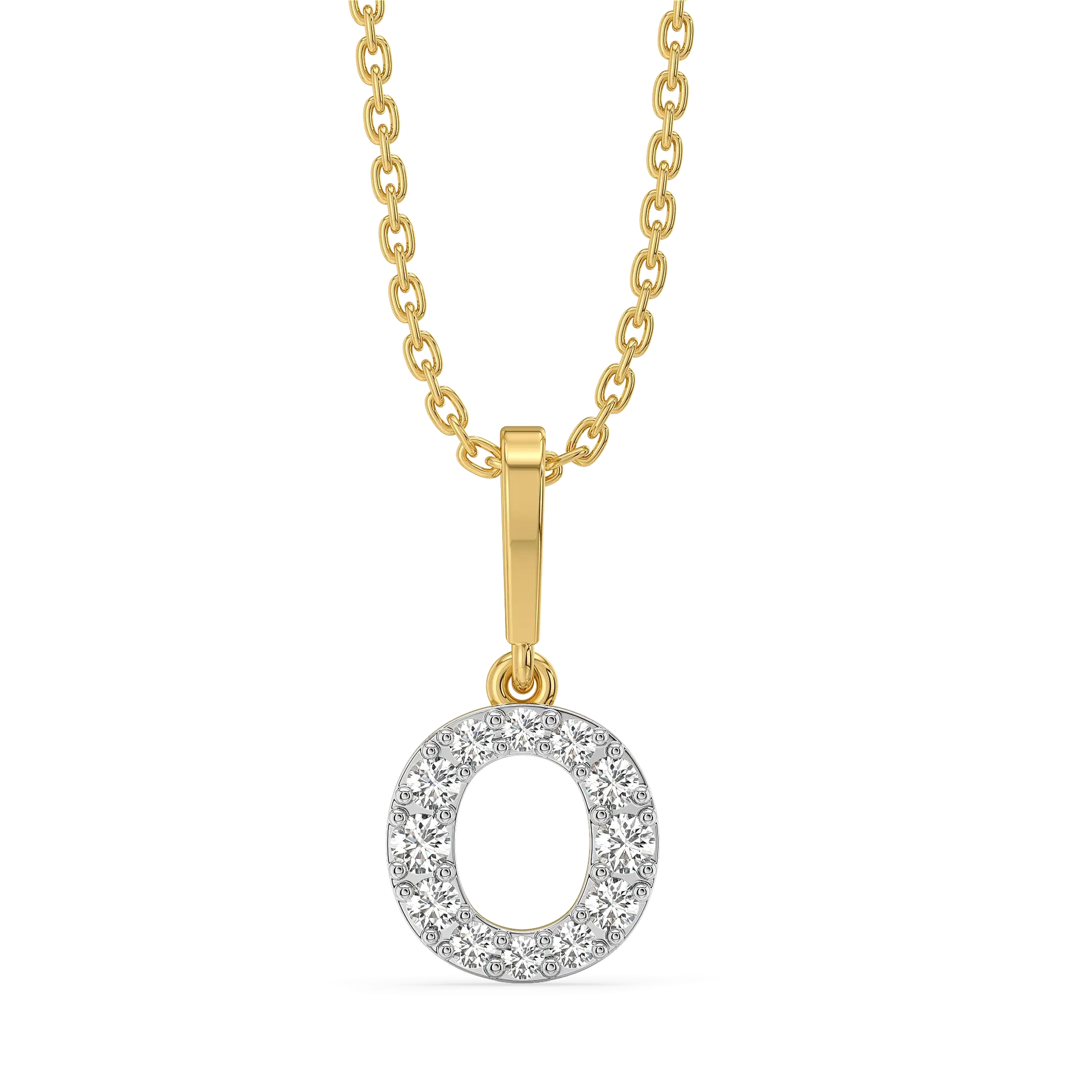 Oh-So O - Lab Diamond Alphabet Pendant — image 1