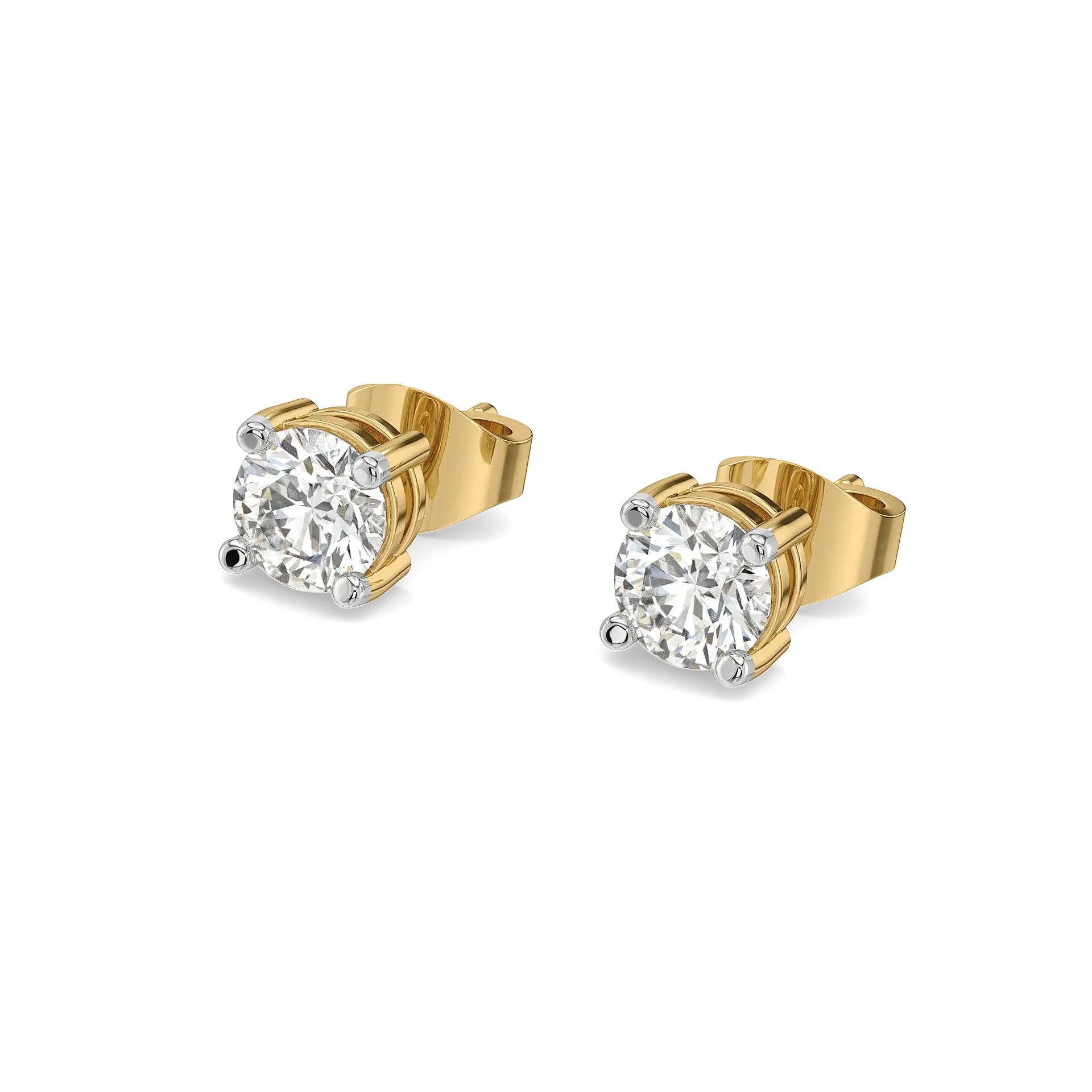 One & Only - Pure Gold Lab Diamond Solitaire Earrings