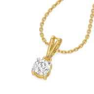 One & Only - Pure Gold Lab Diamond Solitaire Pendant thumbnail 1