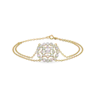 Oval Radiance - Pure Gold Lab Diamond Solitaire Bracelet thumbnail 1