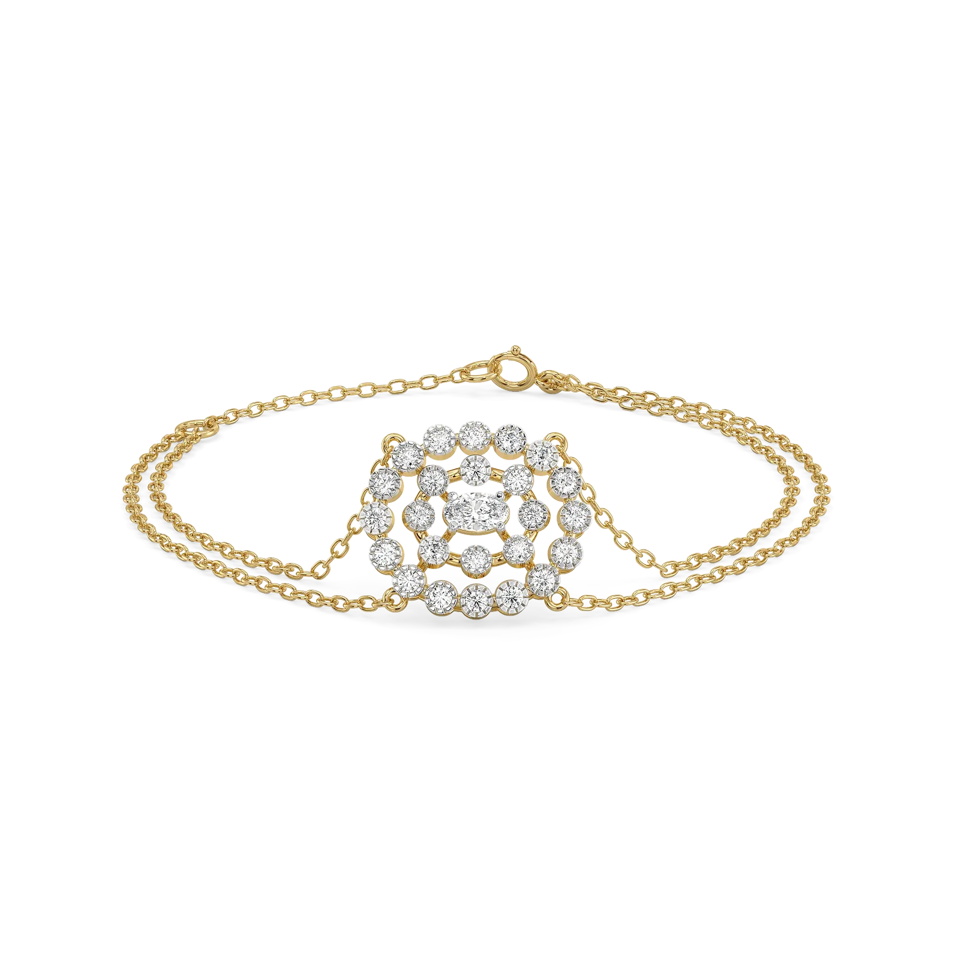 Oval Radiance - Pure Gold Lab Diamond Solitaire Bracelet