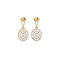 Oval Radiance - Pure Gold Lab Diamond Solitaire Drop Earrings thumbnail 2