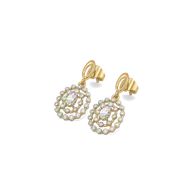 Oval Radiance - Pure Gold Lab Diamond Solitaire Drop Earrings thumbnail 3