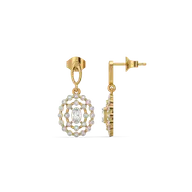 Oval Radiance - Pure Gold Lab Diamond Solitaire Drop Earrings thumbnail 5