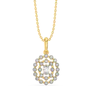 Oval Radiance - Pure Gold Lab Diamond Solitaire Pendant thumbnail 1