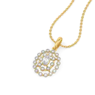 Oval Radiance - Pure Gold Lab Diamond Solitaire Pendant thumbnail 3