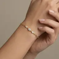 Oval Serenity - Pure Gold Lab Diamond Bracelet thumbnail 2