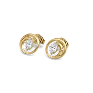 Oval Serenity - Pure Gold Lab Diamond Earrings thumbnail 1