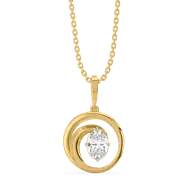 Oval Serenity - Pure Gold Lab Diamond Pendant thumbnail 1