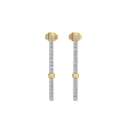 Paper Clip - Lab Diamond Hoop Earrings thumbnail 5