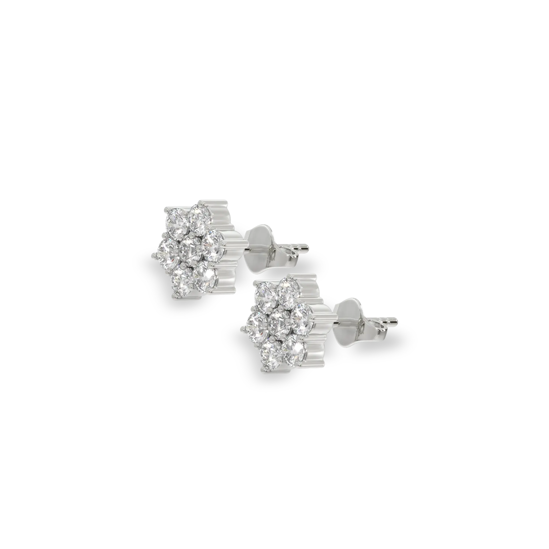 Petal Blossom - Lab Diamond Stud Earrings — image 1