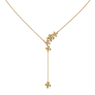 Petal Play - Lab Diamond Lariat Necklace thumbnail 1