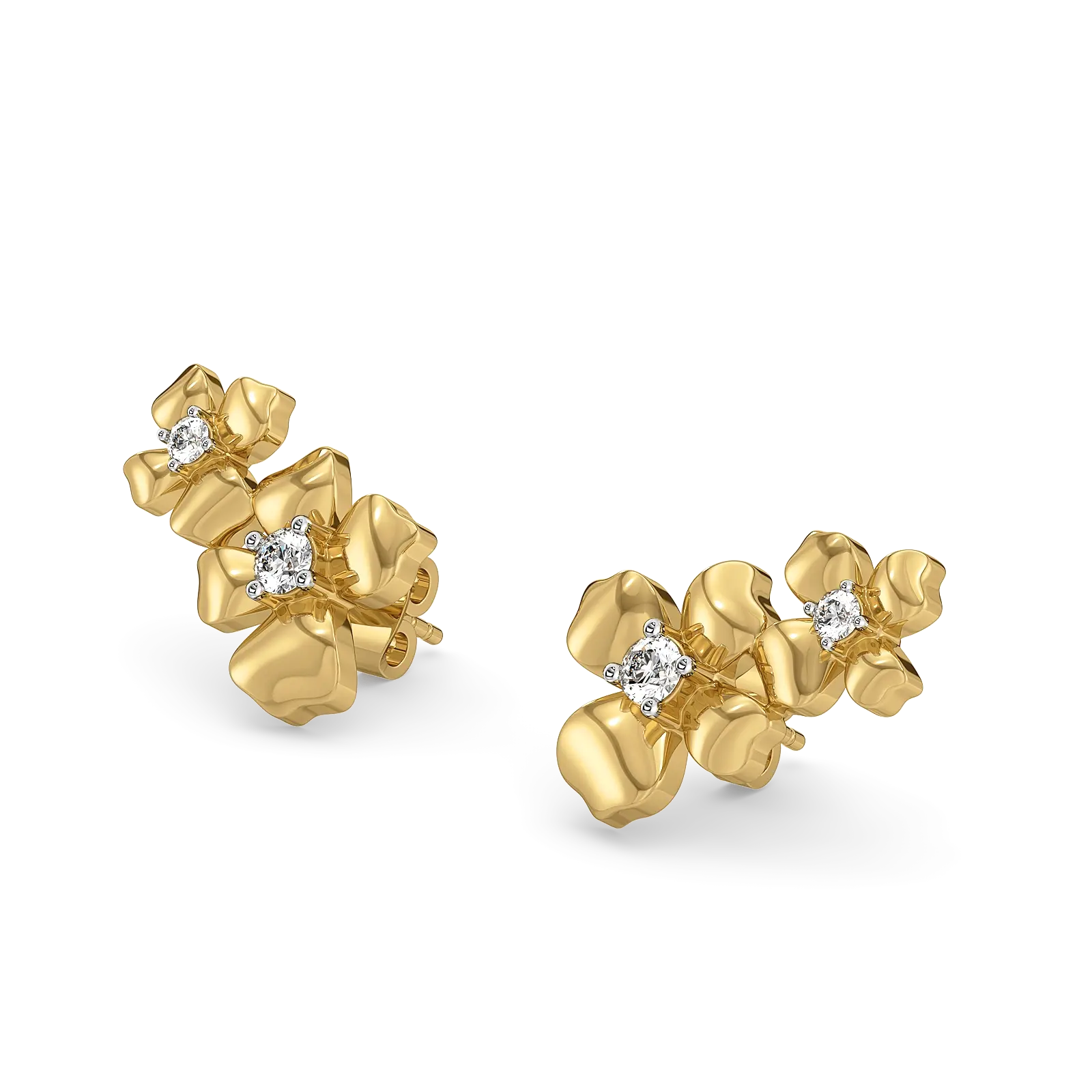 Petal Play - Lab Diamond Stud Earrings — image 1
