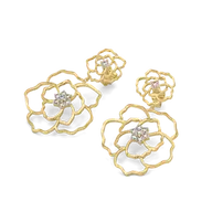 Petal Radiance - Lab Diamond Drop Earrings thumbnail 2