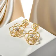 Petal Radiance - Lab Diamond Drop Earrings thumbnail 5