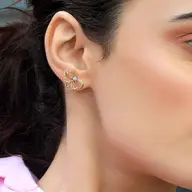 Petal Radiance - Lab Diamond Stud Earrings thumbnail 4