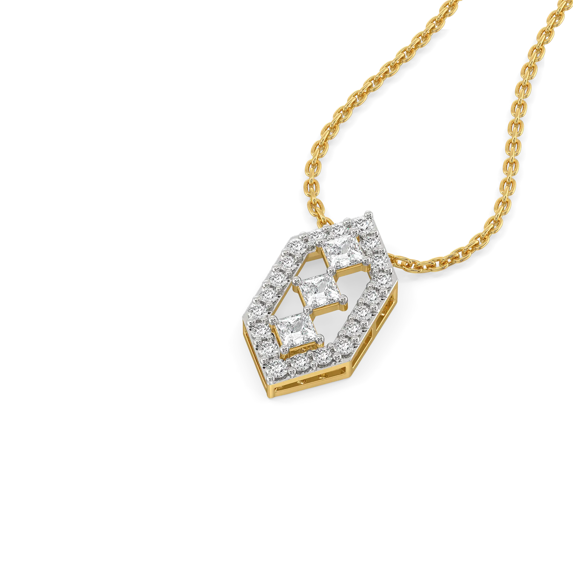 Play of Princess - Pure Gold Lab Diamond Pendant — image 1