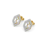 Play of Princess Stud - Pure Gold Lab Diamond Earrings thumbnail 1