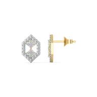 Play of Princess Stud - Pure Gold Lab Diamond Earrings thumbnail 3