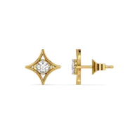 Polaris Compass - Pure Gold Lab Diamond Earrings thumbnail 3