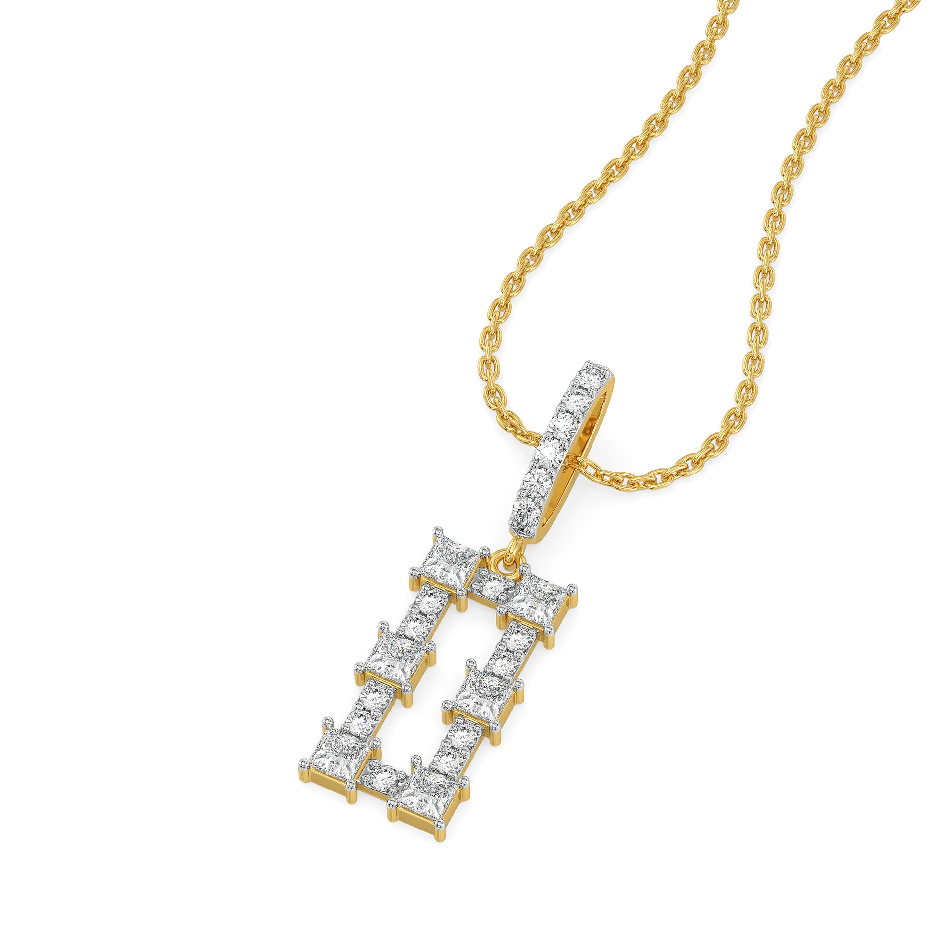Princess Pathway - Pure Gold Lab Diamond Pendant — image 1