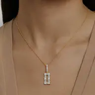 Princess Pathway - Pure Gold Lab Diamond Pendant thumbnail 2