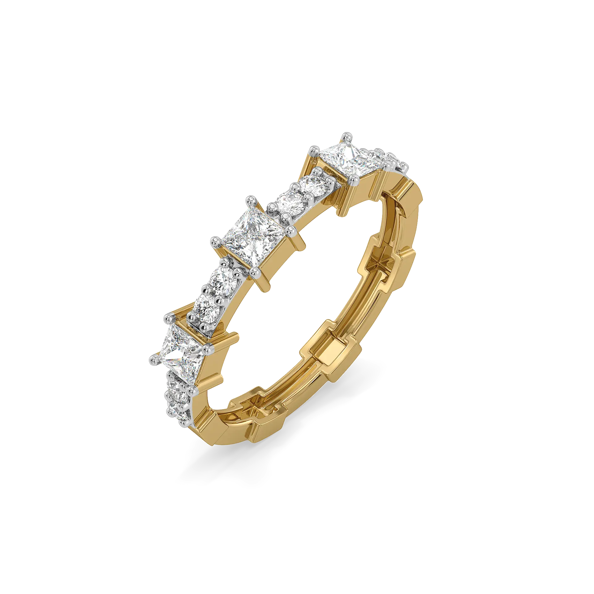 Princess Pathway - Pure Gold Lab Diamond Ring — image 1