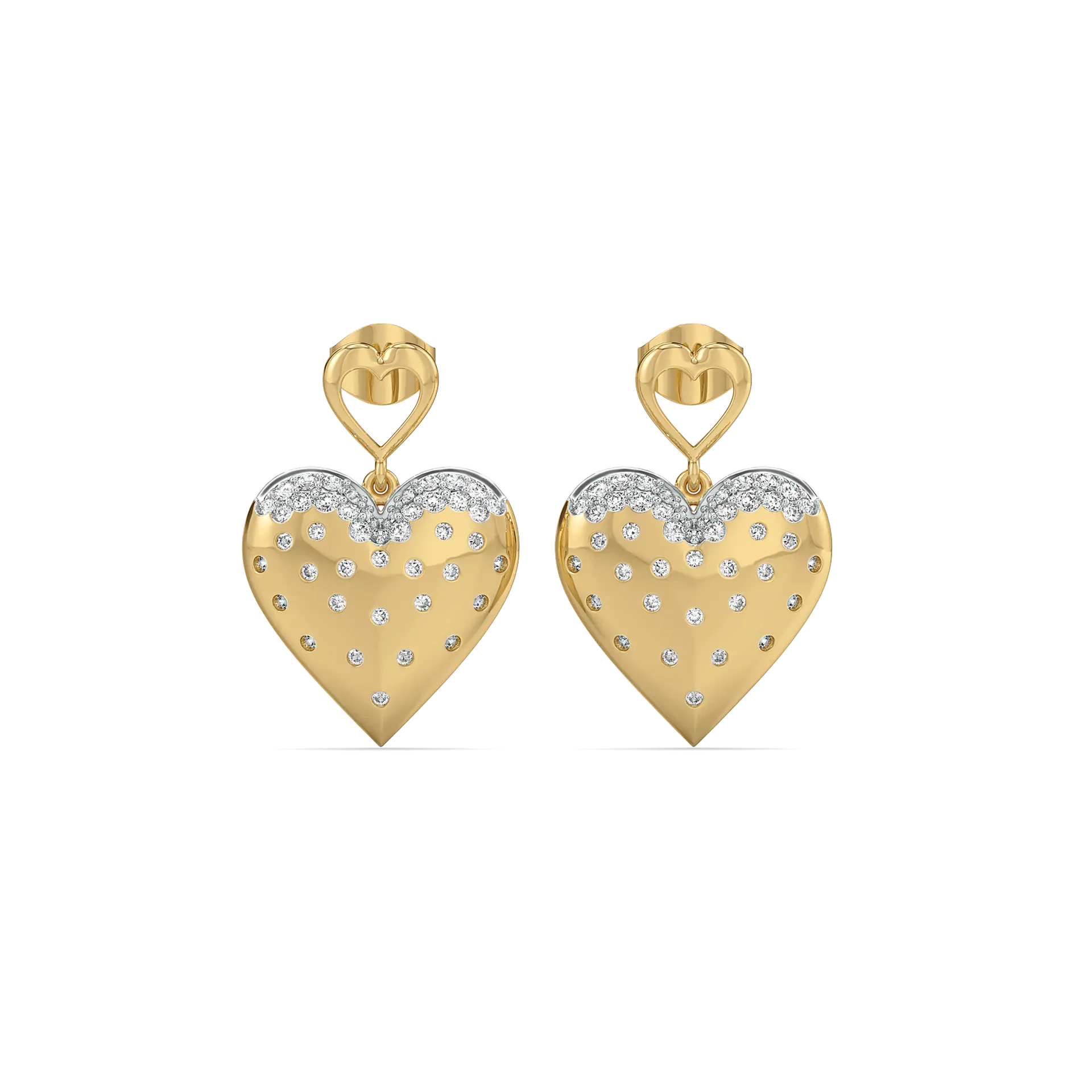 Promise Heart - Lab Diamond Drop Earrings