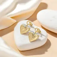Promise Heart - Lab Diamond Drop Earrings thumbnail 3