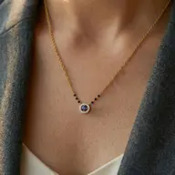 Protective Aura - Lab Diamond Mangalsutra Necklace thumbnail 1