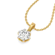 Purely One Solitaire - Pure Gold Lab Diamond Pendant thumbnail 1