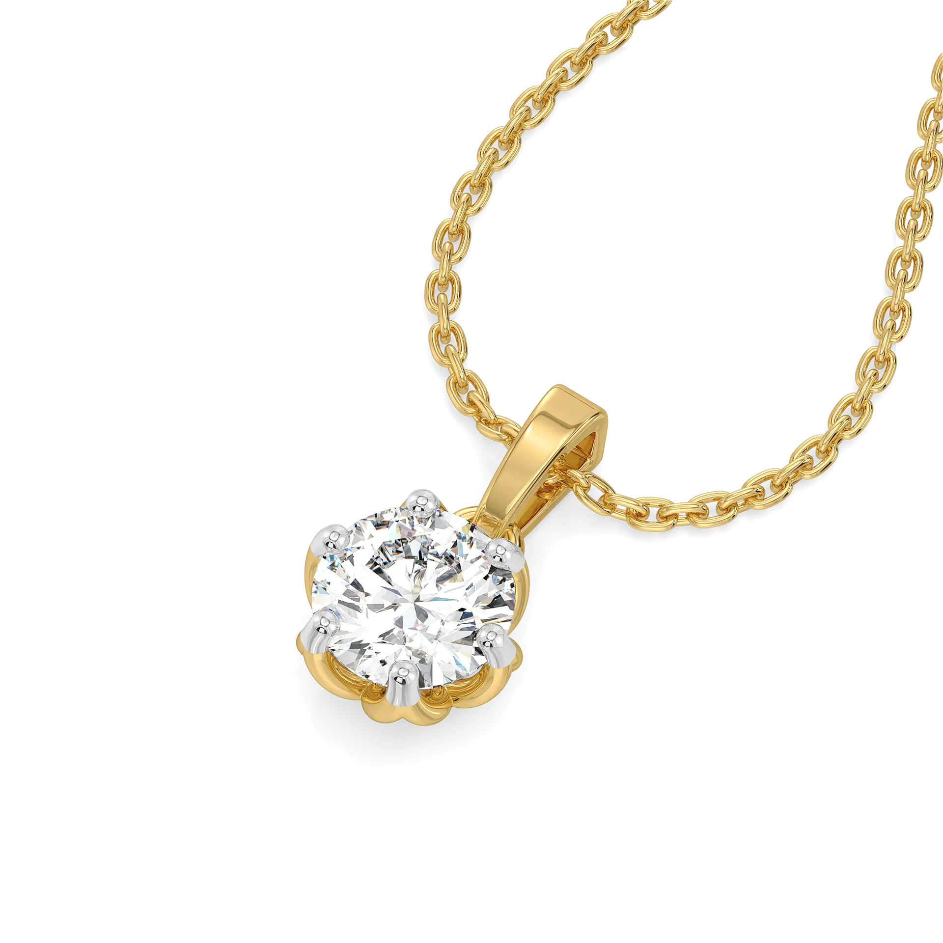 Purely One Solitaire - Pure Gold Lab Diamond Pendant — image 1