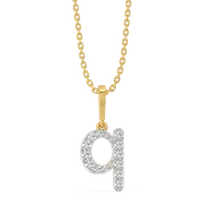 Q-utie - Lab Diamond Alphabet Pendant thumbnail 1