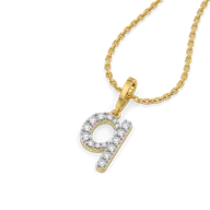 Q-utie - Lab Diamond Alphabet Pendant thumbnail 2