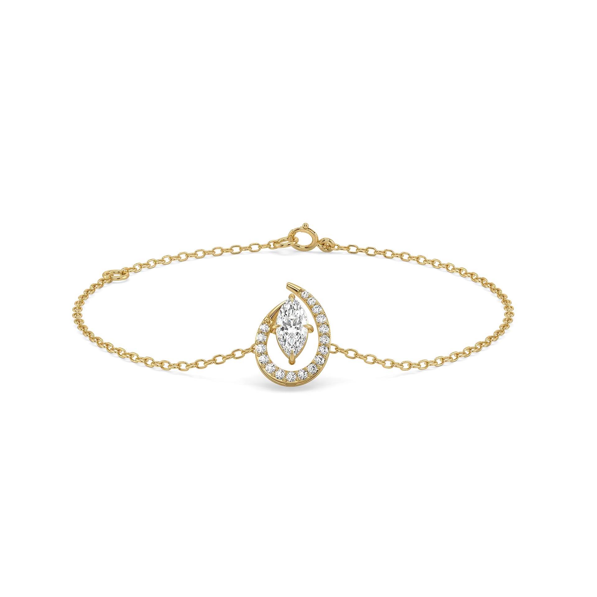 Queen in Marquise - Pure Gold Lab Diamond Bracelet