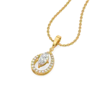 Queen in Marquise - Pure Gold Lab Diamond Pendant thumbnail 2