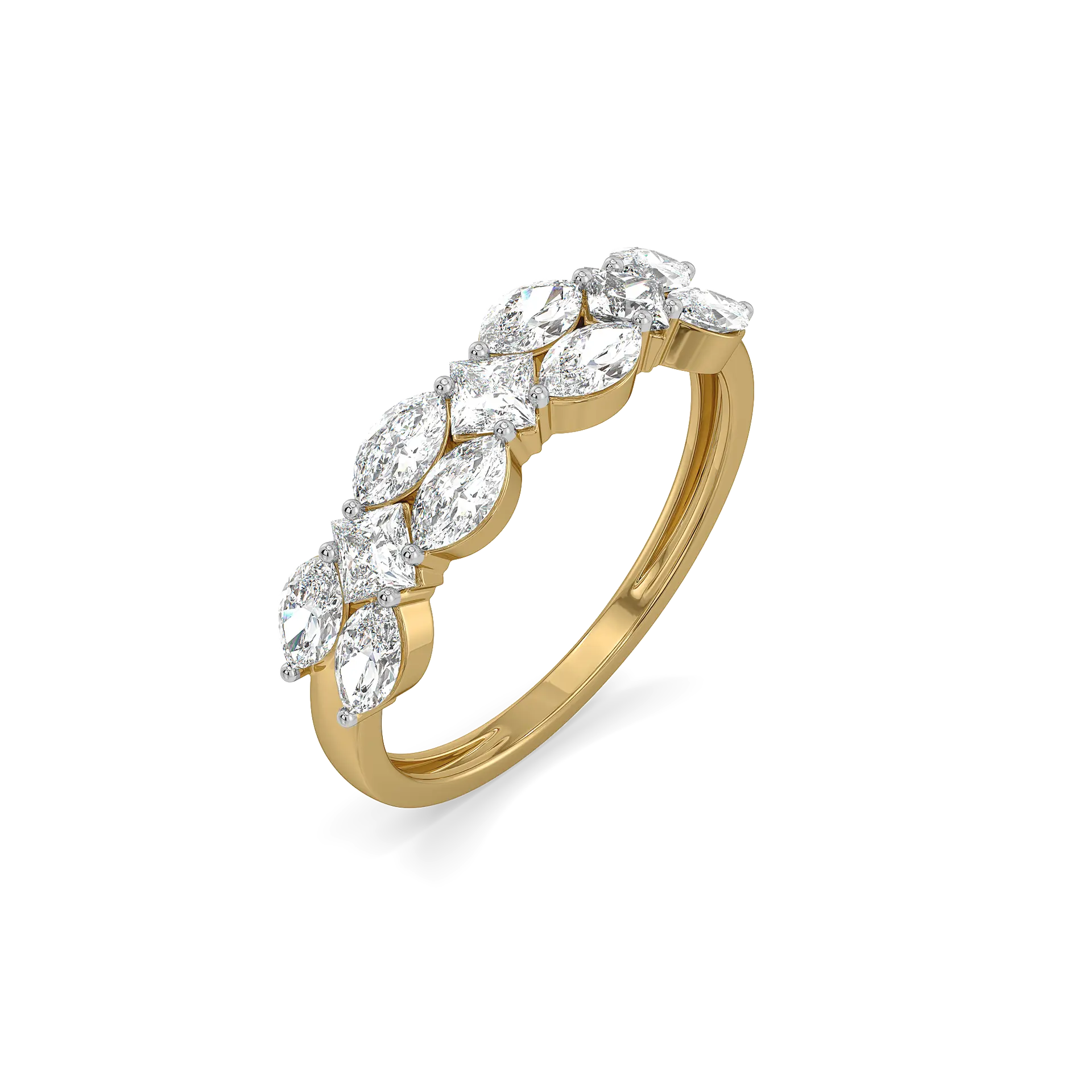 Queen’s Crown  - Pure Gold Lab Diamond Ring — image 1