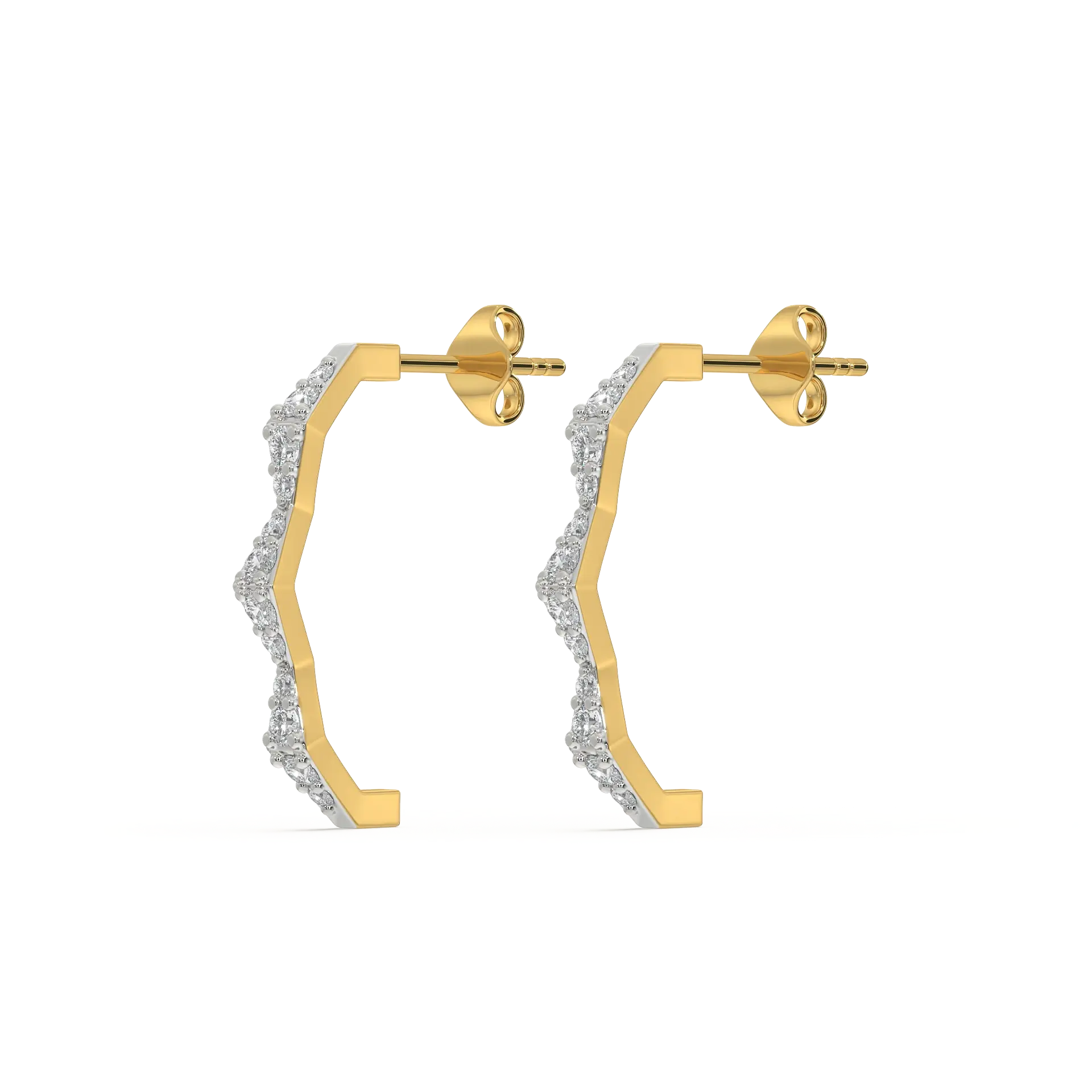 Radiance Edge - Lab Diamond Hoop Earrings — image 1