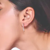 Radiance Edge - Lab Diamond Hoop Earrings thumbnail 6