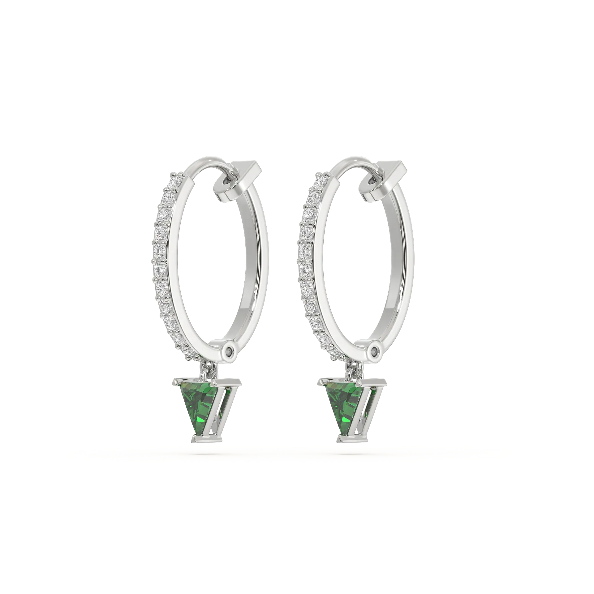 Radiance Huggies - Emerald Earrings