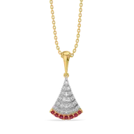 Radiant Ascent - Lab Diamond Ruby Pendant thumbnail 1