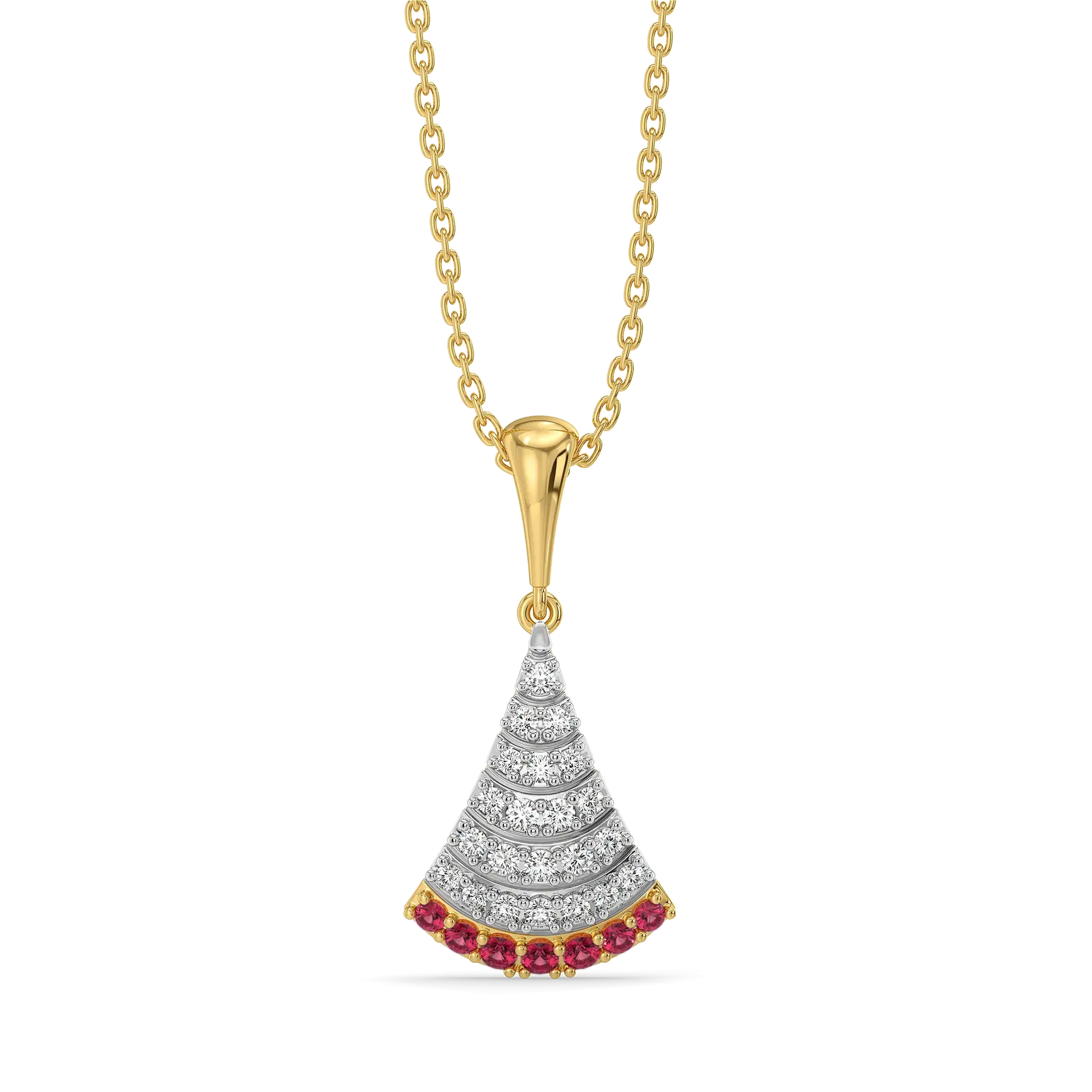 Radiant Ascent - Lab Diamond Ruby Pendant