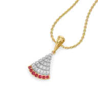 Radiant Ascent - Lab Diamond Ruby Pendant thumbnail 3