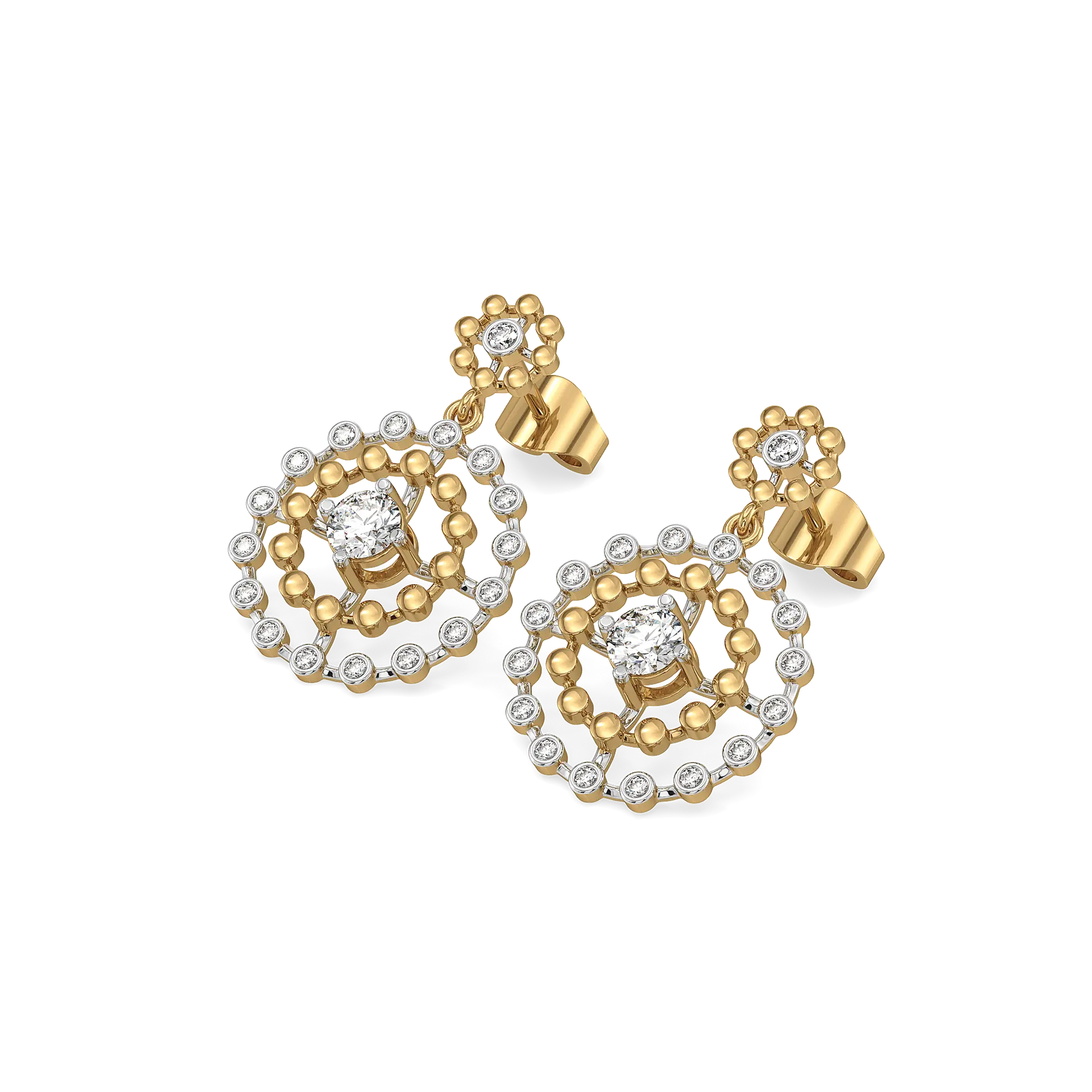 Rain-Dance - Lab Diamond Solitaire Earrings — image 1