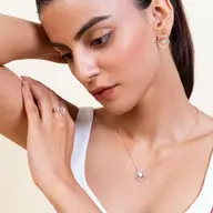Rain-Dance - Lab Diamond Solitaire Necklace thumbnail 3