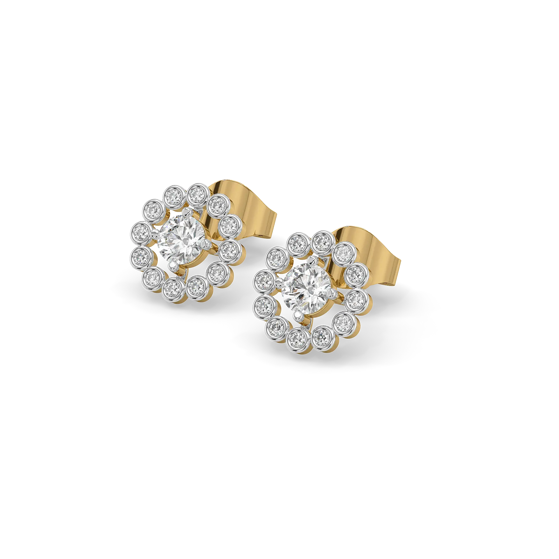 Rain-Dance - Lab Diamond Stud Earrings — image 1
