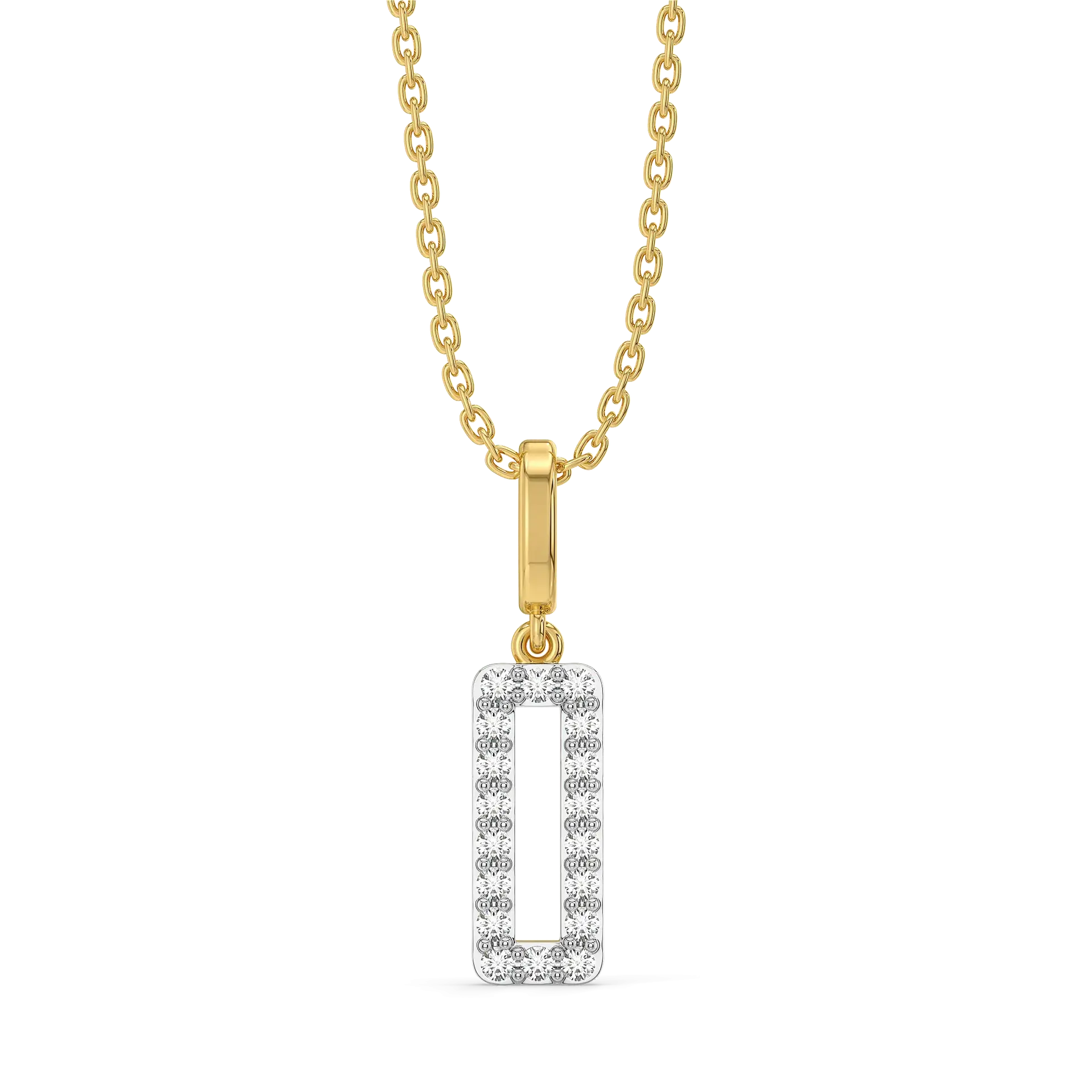 Recto Charm - Lab Diamond Pendant