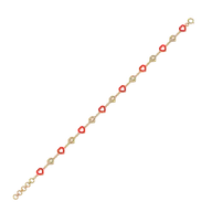 Red Heart - Lab Diamond Station Bracelet thumbnail 6