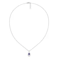 Regal Amethyst - Lab Diamond  Pendant Necklace thumbnail 5